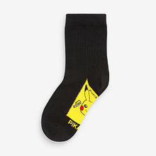 Load image into Gallery viewer, Black Pokemon 5 Pack Cotton Rich Socks (Boys)