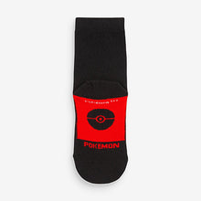 Load image into Gallery viewer, Black Pokemon 5 Pack Cotton Rich Socks (Boys)
