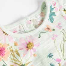 Load image into Gallery viewer, Lilac Purple/Sage Green Floral Baby Bloomer Rompers 3 Pack