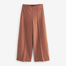 Load image into Gallery viewer, Rust Brown Tailored Ponte Wide Trousers