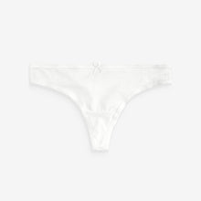 Load image into Gallery viewer, Black/White/Nude Thong Microfibre Knickers 5 Pack