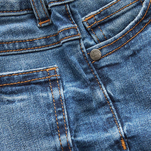 Load image into Gallery viewer, Mid Blue Denim 100% Cotton Distressed Jeans (3mths-6yrs)