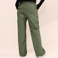 Load image into Gallery viewer, Khaki Green Parachute Pull On Cargo Trousers