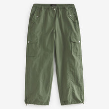 Load image into Gallery viewer, Khaki Green Parachute Pull On Cargo Trousers