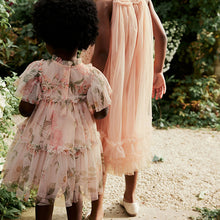 Load image into Gallery viewer, Cream Floral Tiered Mesh Dress (3mths-5-6yrs)