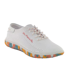 Load image into Gallery viewer, Women's Tennis Shoes Comfort Recycled Textile White Pink Sole
