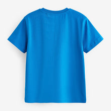 Load image into Gallery viewer, Blue/Cream/Green Multi Graphic Regular Fit Short Sleeve T-Shirts 3 Pack (3-12yrs)