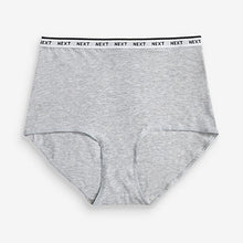 Load image into Gallery viewer, Monochrome Full Brief Cotton Rich Logo Knickers 4 Pack