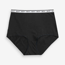 Load image into Gallery viewer, Monochrome Full Brief Cotton Rich Logo Knickers 4 Pack