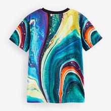 Load image into Gallery viewer, Multi Blue All-Over Print Short Sleeve T-Shirt (5-12yrs)