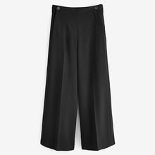 Load image into Gallery viewer, Black Tailored Crepe Super Wide Trousers
