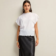 Load image into Gallery viewer, White Short Sleeve Textured T-Shirt