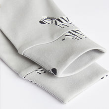 Load image into Gallery viewer, Green/Grey Baby Two Way Zip 100% Cotton Sleepsuits 3 Pack