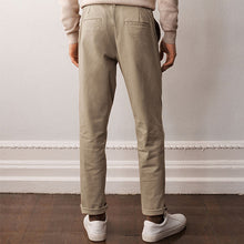 Load image into Gallery viewer, Stone Straight Fit Stretch Chino Trousers