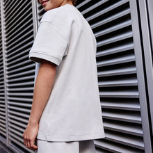 Load image into Gallery viewer, Grey Relax Fit Heavyweight T-Shirt and Shorts Set