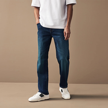 Load image into Gallery viewer, Blue Straight Fit Motion Flex Jeans