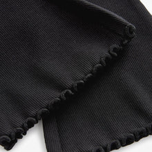 Load image into Gallery viewer, Black Rib Flare Leggings (3mths-7yrs)
