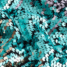 Load image into Gallery viewer, Aqua Blue Long Sleeve Sequin Mini Dress