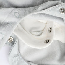 Load image into Gallery viewer, Grey Whale Baby Velour Dungaree and Bodysuit Set (0-18mths)