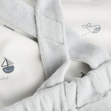 Load image into Gallery viewer, Grey Whale Baby Velour Dungaree and Bodysuit Set (0-18mths)