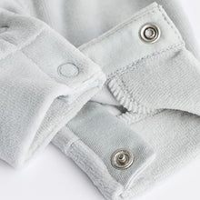 Load image into Gallery viewer, Grey Whale Baby Velour Dungaree and Bodysuit Set (0-18mths)