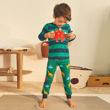 Load image into Gallery viewer, Bright Stripe Dino 3 Pack Snuggle Pyjamas (12mths-6yrs)