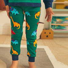 Load image into Gallery viewer, Bright Stripe Dino 3 Pack Snuggle Pyjamas (12mths-6yrs)