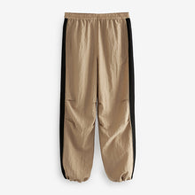Load image into Gallery viewer, Camel/Black Side Stripe Pull On Track Pant Trousers