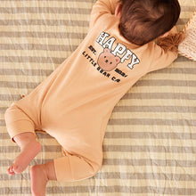 Load image into Gallery viewer, Neutral Bear Baby Footless Checkerboard Sleepsuits 3 Pack
