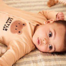 Load image into Gallery viewer, Neutral Bear Baby Footless Checkerboard Sleepsuits 3 Pack