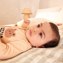 Load image into Gallery viewer, Neutral Bear Baby Footless Checkerboard Sleepsuits 3 Pack