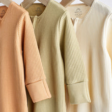 Load image into Gallery viewer, Sage Green 3 Pack Baby 100% Cotton Sleepsuits