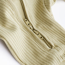 Load image into Gallery viewer, Sage Green 3 Pack Baby 100% Cotton Sleepsuits