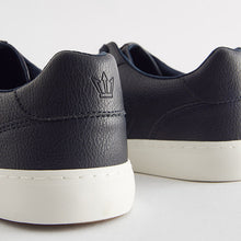 Load image into Gallery viewer, Navy Blue Lace Up Low Trainers