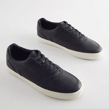 Load image into Gallery viewer, Navy Blue Lace Up Low Trainers