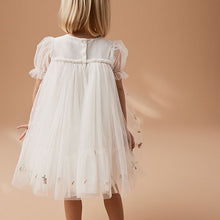 Load image into Gallery viewer, Cream Embroidered Mesh Party Dress