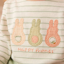 Load image into Gallery viewer, Green Bunny Baby Top And Leggings Set