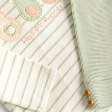 Load image into Gallery viewer, Green Bunny Baby Top And Leggings Set