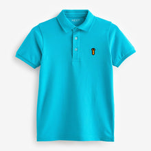 Load image into Gallery viewer, Blue Turquoise Short Sleeve Polo Shirt (3-12yrs)