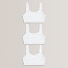 Load image into Gallery viewer, White 3 Pack Crop Tops (5-12yrs)