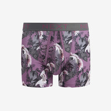 Load image into Gallery viewer, Blue/Purple Animal A-Front Boxers 4 Pack