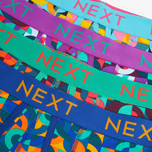 Load image into Gallery viewer, Blue/Green/Yellow Geometric A-Front Boxers 4 Pack