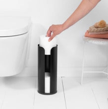 Load image into Gallery viewer, Brabantia ReNew Toilet Accessory Set of 3 Matt Black
