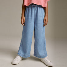 Load image into Gallery viewer, Light Blue Denim Wide Leg Trousers