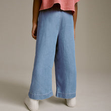 Load image into Gallery viewer, Light Blue Denim Wide Leg Trousers
