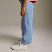 Load image into Gallery viewer, Light Blue Denim Wide Leg Trousers