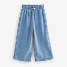 Load image into Gallery viewer, Light Blue Denim Wide Leg Trousers