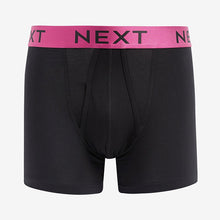 Load image into Gallery viewer, Black Bright Waistband 4 pack A-Front Boxers