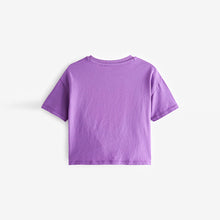 Load image into Gallery viewer, Purple Heart Short Sleeve Sequin T-Shirt (3-12yrs)