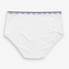 Load image into Gallery viewer, Pink/Blue Stripe Midi Cotton Rich Logo Knickers 4 Pack